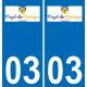 64 Pau logo autocollant plaque immatriculation auto ville sticker