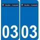 64 Pau logo autocollant plaque immatriculation auto ville sticker