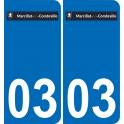 03 Marcillat-en-Combraille logo sticker plate registration city