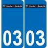 03 Marcillat-en-Combraille logo autocollant plaque immatriculation auto ville sticker