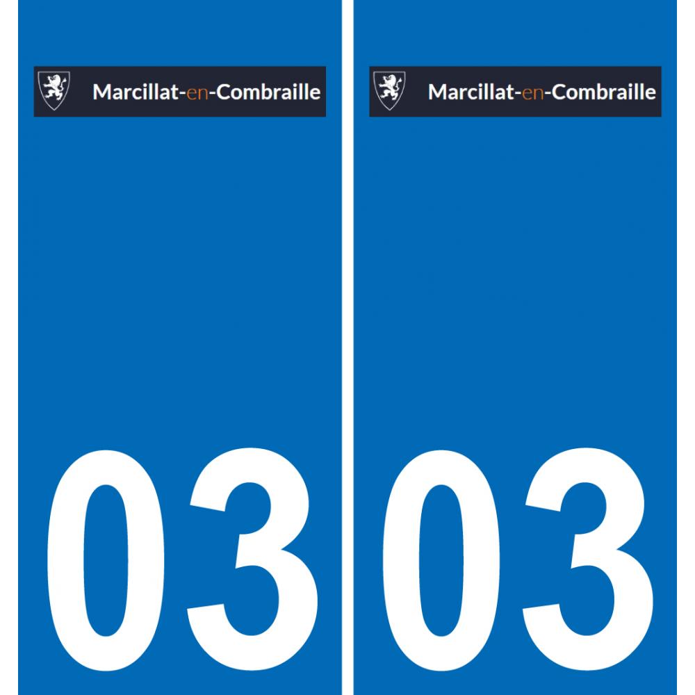 03 Marcillat-en-Combraille logo sticker plate registration city