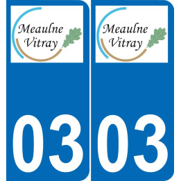 03 Meaulne logotipo de la etiqueta engomada de la placa de registro de la ciudad