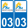 03 Montluçon-logo aufkleber plakette ez stadt