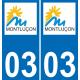 03 Montluçon logo sticker plate registration city