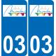 64 Pau logo autocollant plaque immatriculation auto ville sticker