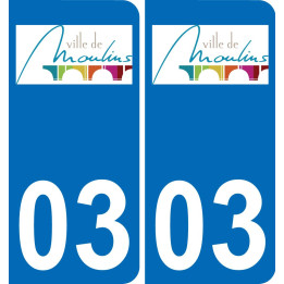 03 Moulins logo sticker plate registration city