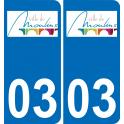03 Moulins-logo aufkleber plakette ez stadt