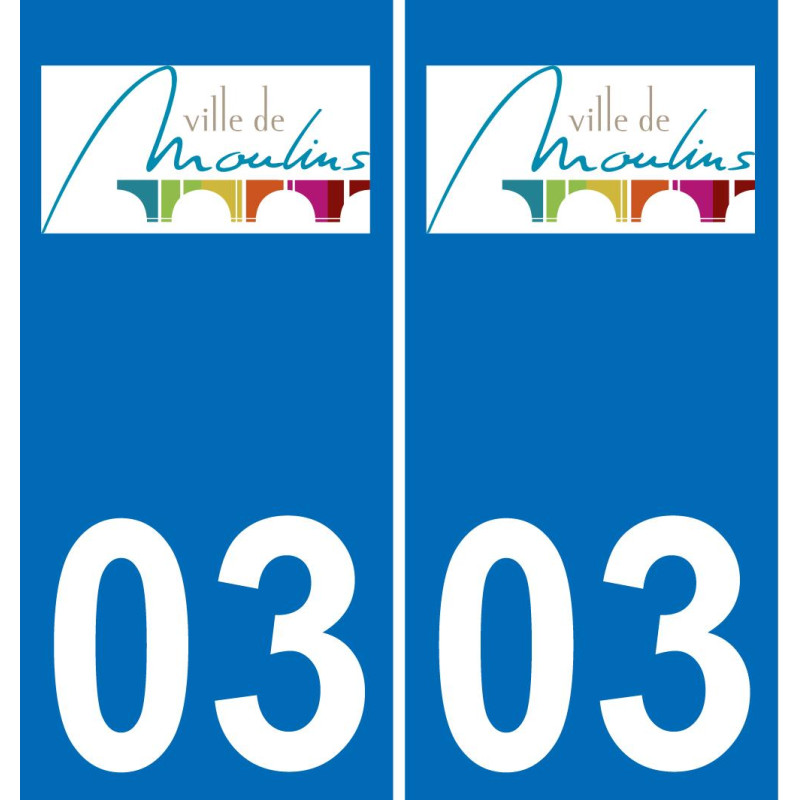 03 Moulins-logo aufkleber plakette ez stadt