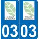 03 Saint-Bonnet-de-Rochefort logo autocollant plaque immatriculation auto ville sticker