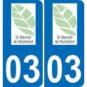 03 Saint-Bonnet-de-Rochefort logo sticker plate registration city