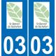 03 Saint-Bonnet-de-Rochefort logo autocollant plaque immatriculation auto ville sticker
