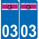 64 Pau logo autocollant plaque immatriculation auto ville sticker