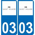 03 Saint-Hilaire logo sticker plate registration city