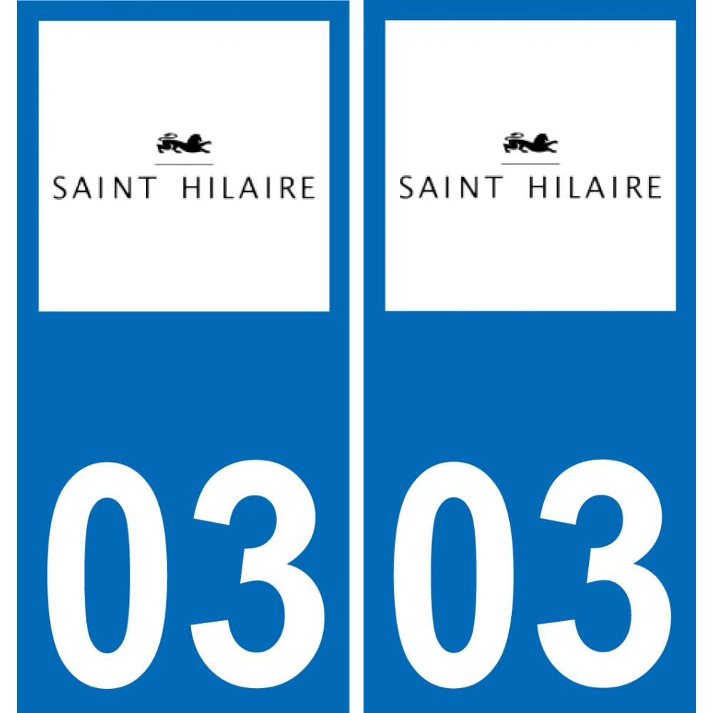 03 Saint-Hilaire logotipo de la etiqueta engomada de la placa de registro de la ciudad