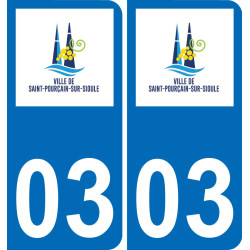 03 Saint-Pourçain-sur-Sioule logo adesivo piastra di registrazione city
