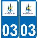 03 Saint-Pourçain-sur-Sioule logo sticker plate registration city
