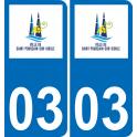 64 Pau logo autocollant plaque immatriculation auto ville sticker