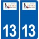 13 Mallemort blason ville autocollant plaque sticker