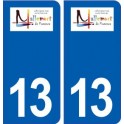 13 Mallemort blason ville autocollant plaque sticker