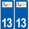13 Mallemort blason ville autocollant plaque sticker