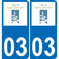 03 Saint-Sauvier logo adesivo piastra di registrazione city