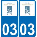 03 Saint-Sauvier logo sticker plate registration city