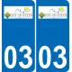 03 Saligny-sur-Roudon logo autocollant plaque immatriculation auto ville sticker