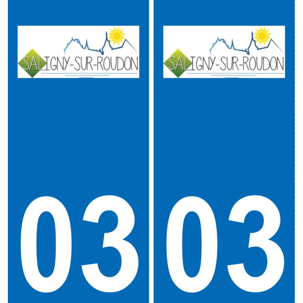 03 Saligny-sur-Roudon logo sticker plate registration city