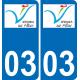 03 Varennes-sur-Allier logo sticker plate registration city