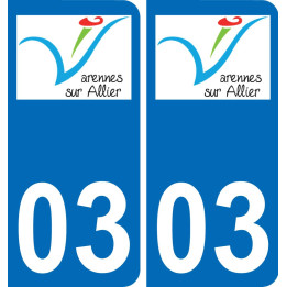 03 Varennes-sur-Allier logo sticker plate registration city