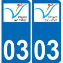 03 Varennes-sur-Allier logo sticker plate registration city