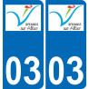 03 Varennes-sur-Allier-logo aufkleber plakette ez stadt