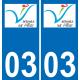 03 Varennes-sur-Allier logo sticker plate registration city