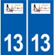 13 Mallemort blason ville autocollant plaque sticker