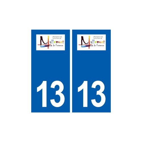 13 Mallemort blason ville autocollant plaque sticker