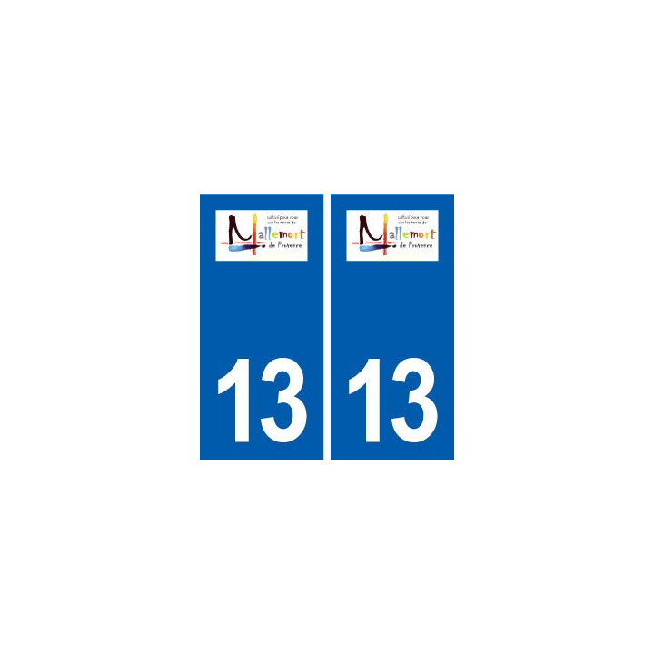 13 Mallemort blason ville autocollant plaque sticker