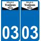 03 Varennes-sur-Tèche logo sticker plate registration city