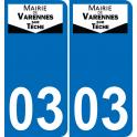 64 Pau logo autocollant plaque immatriculation auto ville sticker