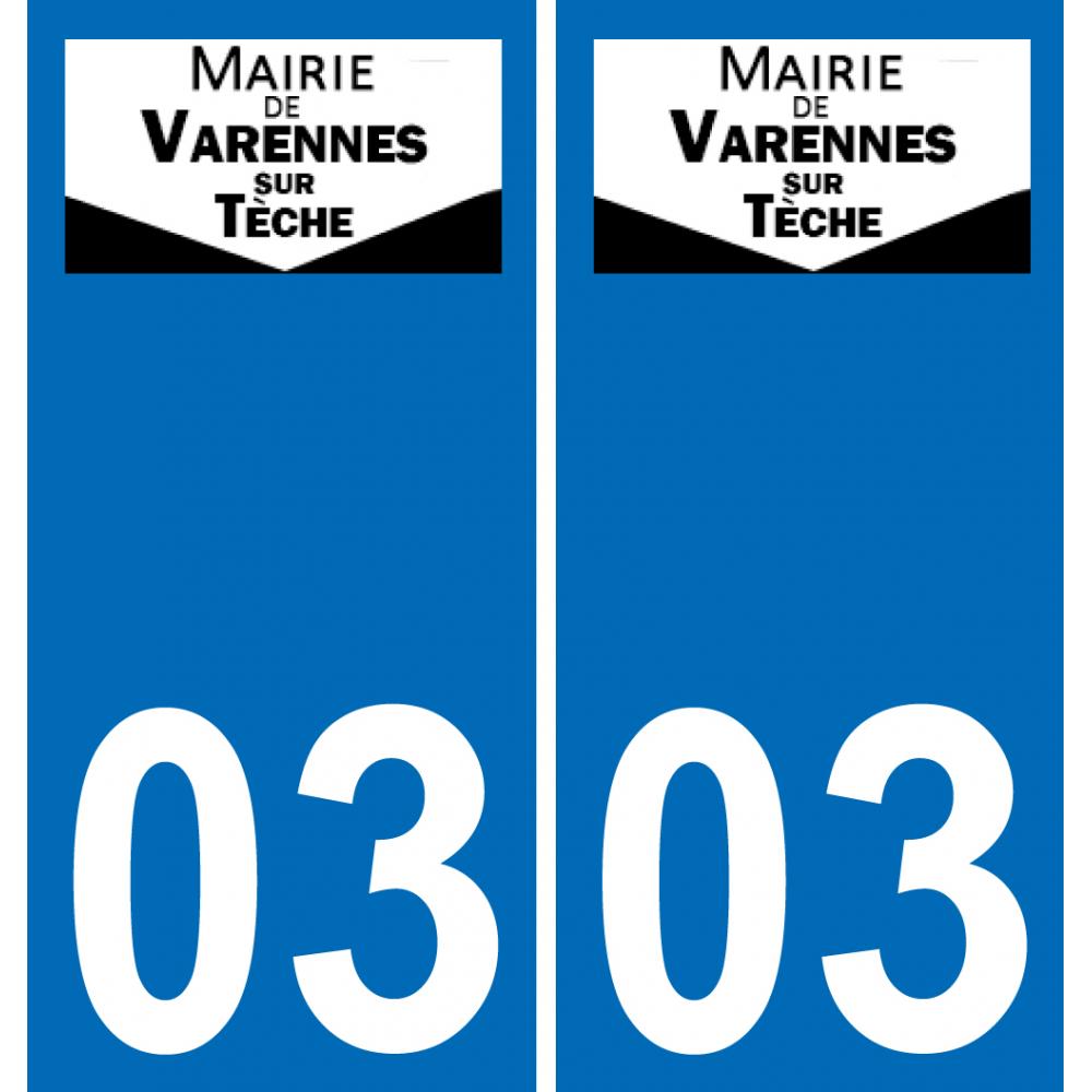 03 Varennes-sur-Tèche logo sticker plate registration city
