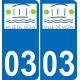 64 Pau logo autocollant plaque immatriculation auto ville sticker