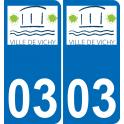 03 Vichy logo sticker plate registration city
