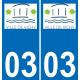 64 Pau logo autocollant plaque immatriculation auto ville sticker