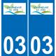 03 Villeneuve-sur-Allier logo adesivo piastra di registrazione city