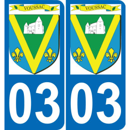 03 Voussac-logo aufkleber plakette ez stadt