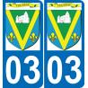 03 Voussac-logo aufkleber plakette ez stadt
