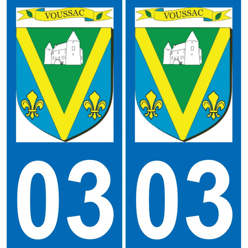 03 Voussac-logo aufkleber plakette ez stadt
