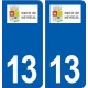 13 Meyreuil blason ville autocollant plaque sticker