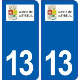 13 Meyreuil blason ville autocollant plaque sticker