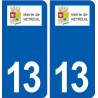 13 Meyreuil blason ville autocollant plaque sticker