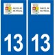13 Meyreuil blason ville autocollant plaque sticker